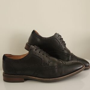 Florsheim Comfortech Ortholite Black Wingtip Brogue Oxford Shoes - Mens 9M